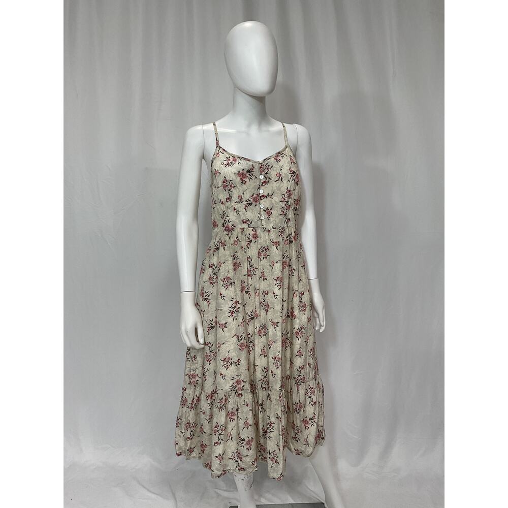 Reistor 'Sunset' Pink Scenes Strappy Midi Dress Size S - NWT